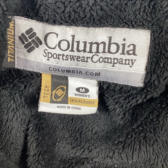 Columbia Titanium Fleece Inner Jacket Black Women’s Size Medium Full Zip 2 Pkts - Picture 5 of 9